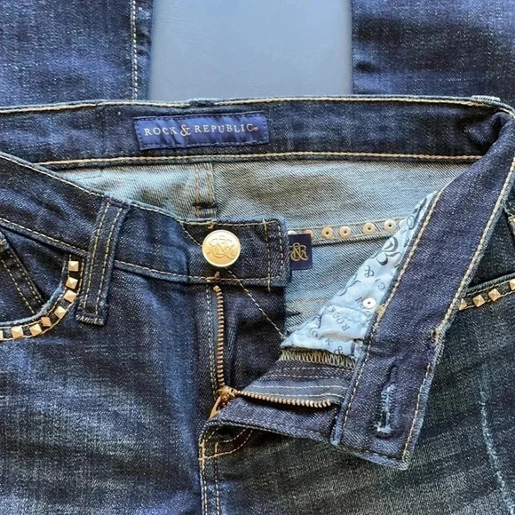 Rock & Republic Women’s Bootcut Jeans Sz 0M Blue Denim Kasandra New - Picture 11 of 13